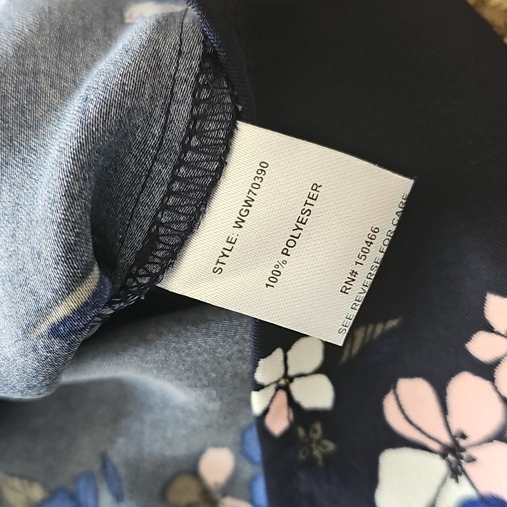 NWT 41 Hawthorn Dress Claira Tie Waist Dress Navy Medium Floral Sleeveless - Picture 8 of 10